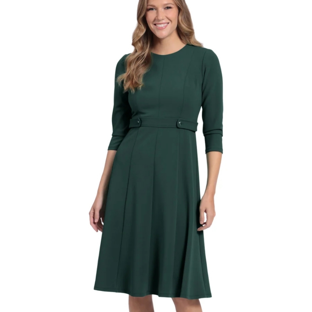 London Times Seamed Midi Dress Size 4